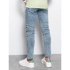 OMBRE Pánské džíny SKINNY FIT světle modré MDN119553 XXL