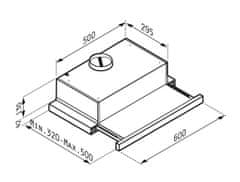 CASARREDO Odsávač par SLIDING POWER SLIM inox