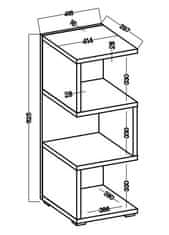 CASARREDO Regál MODESTO 02 světle šedá