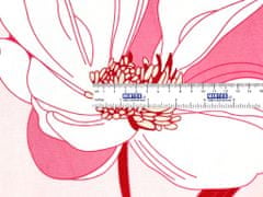 Mirtex Plátno DOMESTIK 145/18419-4 jemné květy, růžovo-bílé šíře 220cm / , 1 běžný metr
