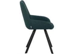 Danish Style Jídelní židle Salem (SADA 2 ks), tkanina, tmavě zelená