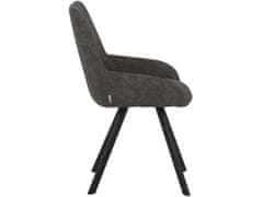 Danish Style Jídelní židle Salem (SADA 2 ks), mikrovlákno, antracitová