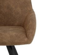 Danish Style Jídelní židle Salem (SADA 2 ks), mikrovlákno, cappuccino
