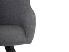 Danish Style Jídelní židle Salem (SADA 2 ks), tkanina, šedá