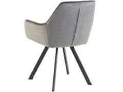 Danish Style Jídelní židle Polka, mikrovlákno, černá / světle šedá