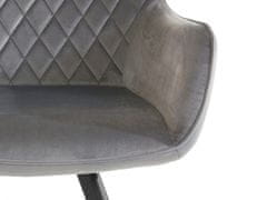 Danish Style Jídelní židle Polka, mikrovlákno, černá / světle šedá