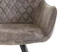 Danish Style Jídelní židle Polka, samet, černá / šedá