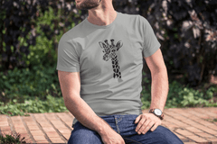 Fenomeno Pánské tričko Žirafa - šedé Velikost: XL