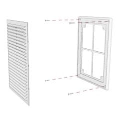 Mikawi Větrací mřížka 150x150 mm se sundavacím panelem a síťkou proti hmyzu, hnědá MIKAWI 59-0290