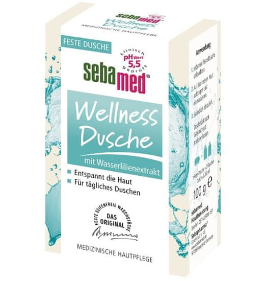 Sebamed Sebamed, Wellness Dusche, Sprchový gel kostka, 100g