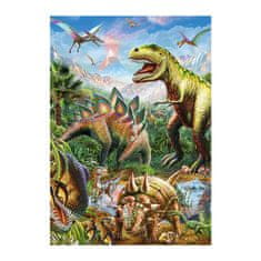 Dino Toys Puzzle 100XL Svět Dinosaurů neon