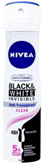 Nivea Nivea, Black & White Invisible, Deodorant, 150 ml