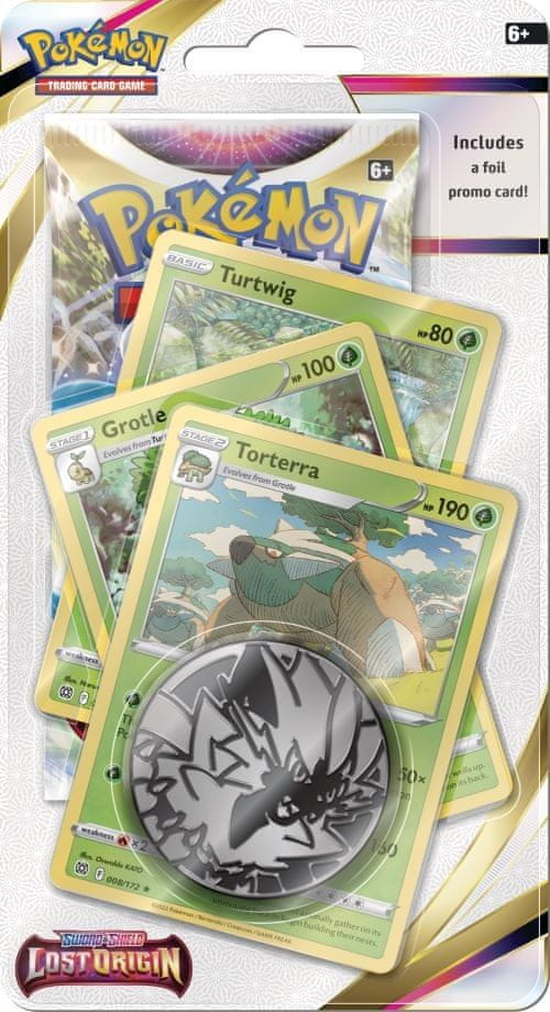 Pokémon TCG: SWSH11 Lost Origin - Premium Checklane Blister Turtwig, Grotle, Torterra