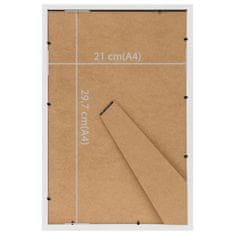 Vidaxl Fotorámečky koláž 5 ks na stůl bílé 21 x 29,7 cm MDF