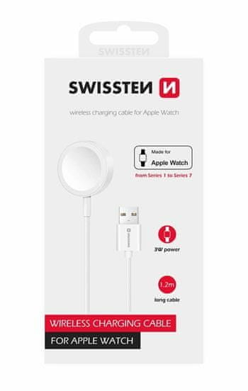 SWISSTEN NABÍJECÍ MAGNETICKÝ KABEL PRO APPLE WATCH, USB-A 1.2 M 22055511