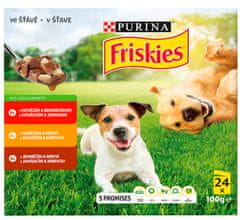 Friskies Dog adult multipack hovězí/kuře/jehněčí ve šťávě 96x100 g