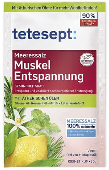 TETESEPT Tetesept, Svalová relaxační sůl do koupele, 80g