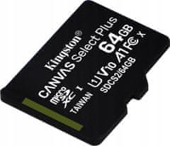 Kingston Paměťová karta Canvas Select Plus microSDXC 64GB