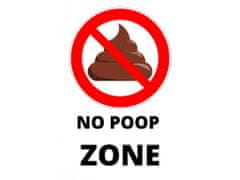 Cedule-Cedulky Plechová cedulka No poop zone