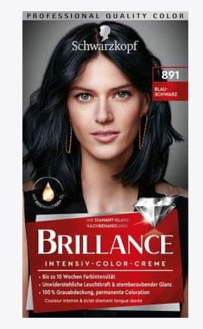 Schwarzkopf Schwarzkopf, Brilliance. Barvení krém, Blau-Schwarz 891, 1 kus