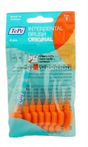 Tepe TePe, Originální mezizubní kartáčky 0,45 mm oranžové, 8 kusů