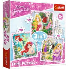 Trefl Puzzle 3v1 Rapunzel, Aurora a Ariel