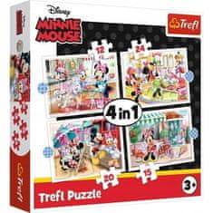 Trefl Puzzle 4v1 Disney Minnie s přáteli