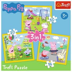 Trefl Puzzle 3v1 Peppa Pig Happy Day