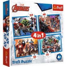 Trefl Puzzle 4v1 Stateční Marvel Avengers