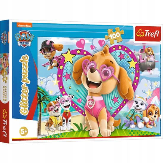 Trefl Puzzle Glitter Paw Patrol V záři Skye 100e