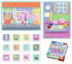 Trefl Set 3v1 Puzzle Memo Peppa Pig Day