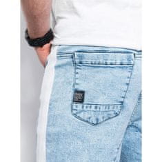 OMBRE Pánské šortky džínové IAN světlé džíny MDN116279 XL