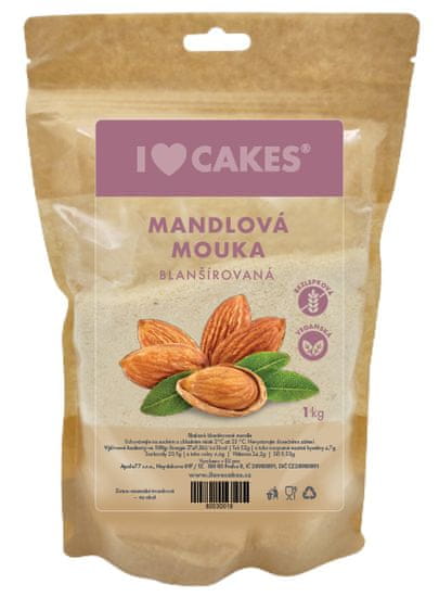 I love cakes Mandlová mouka BLANŠÍROVANÁ 1kg