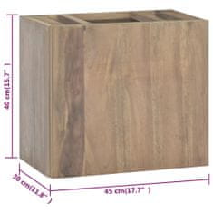 Vidaxl Nástěnná koupelnová skříňka 45 x 30 x 40 cm masivní teak