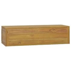 Greatstore Nástěnná koupelnová skříňka 110 x 45 x 30 cm masivní teak