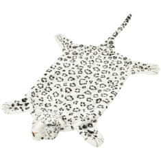 Greatstore Plyšový koberec leopard 139 cm bílý