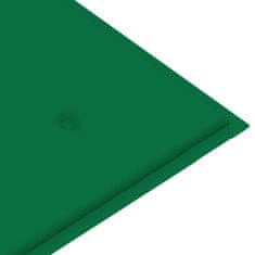 Greatstore Podsedák na zahradní lavici, zelený, 120x50x3 cm