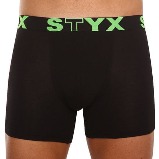 Styx Pánské boxerky long sportovní guma černé (U962)