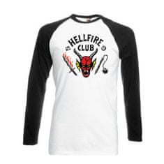 Grooters Pánské tričko Stranger Things - Hellfire Club, dlouhý černý rukáv Velikost: XXL