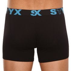 Styx Pánské boxerky long sportovní guma černé (U961) - velikost S