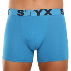 Styx Pánské boxerky long sportovní guma světle modré (U969) - velikost L