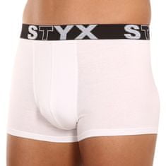 Styx Pánské boxerky sportovní guma bílé (G1061) - velikost XL