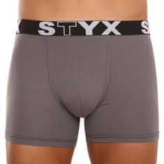 Styx Pánské boxerky long sportovní guma tmavě šedé (U1063) - velikost L