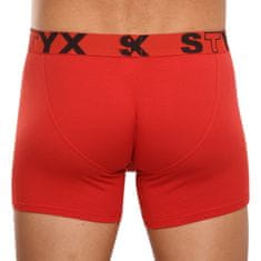 Styx Pánské boxerky long sportovní guma červené (U1064) - velikost XL