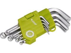 Extol Craft L-klíče imbus (66000) krátké, sada 9ks, 1,5-2-2,5-3-4-5-6-8-10mm, s kuličkou