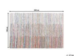 Beliani Barevný tkaný bavlněný koberec 140x200 cm MERSIN