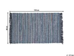 Beliani Šedý bavlněný koberec 80x150 cm BESNI