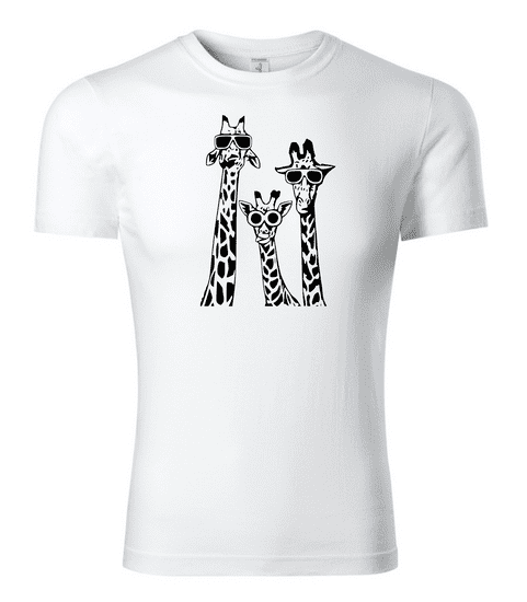 Fenomeno Dětské tričko Žirafy - bílé Velikost: 110 cm/4 roky