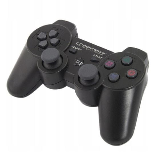 Northix Esperanza - Bluetooth gamepad pro PS3, GX700 - černý