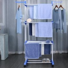 Northix Movable Clothes Rack and Drying Rack - Blue 